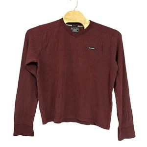 Abercrombie & Fitch Muscle Maroon Red V-Neck Pullover Sweater Mens L